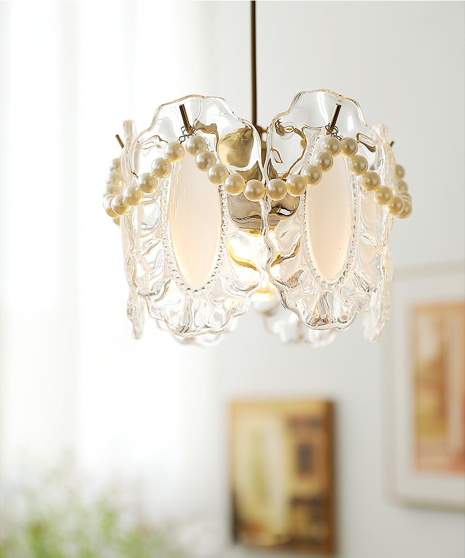 Floral Glass Pendant Lamp