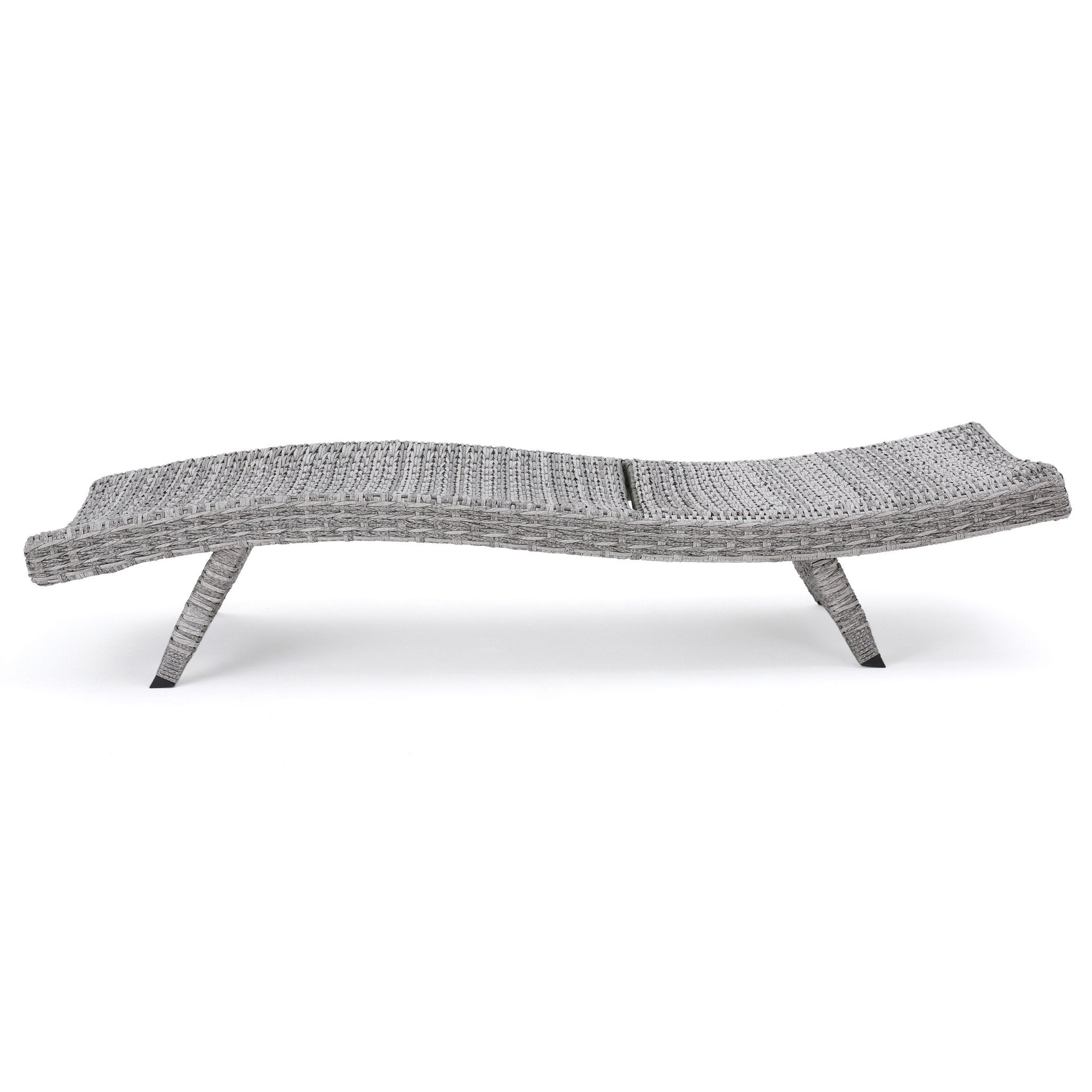 Isle Of Palms Outdoor Grey Wicker Adjustable Back Chaise Lounges