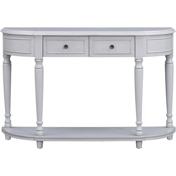 JASIWAY Retro Circular Curved Design Console Table