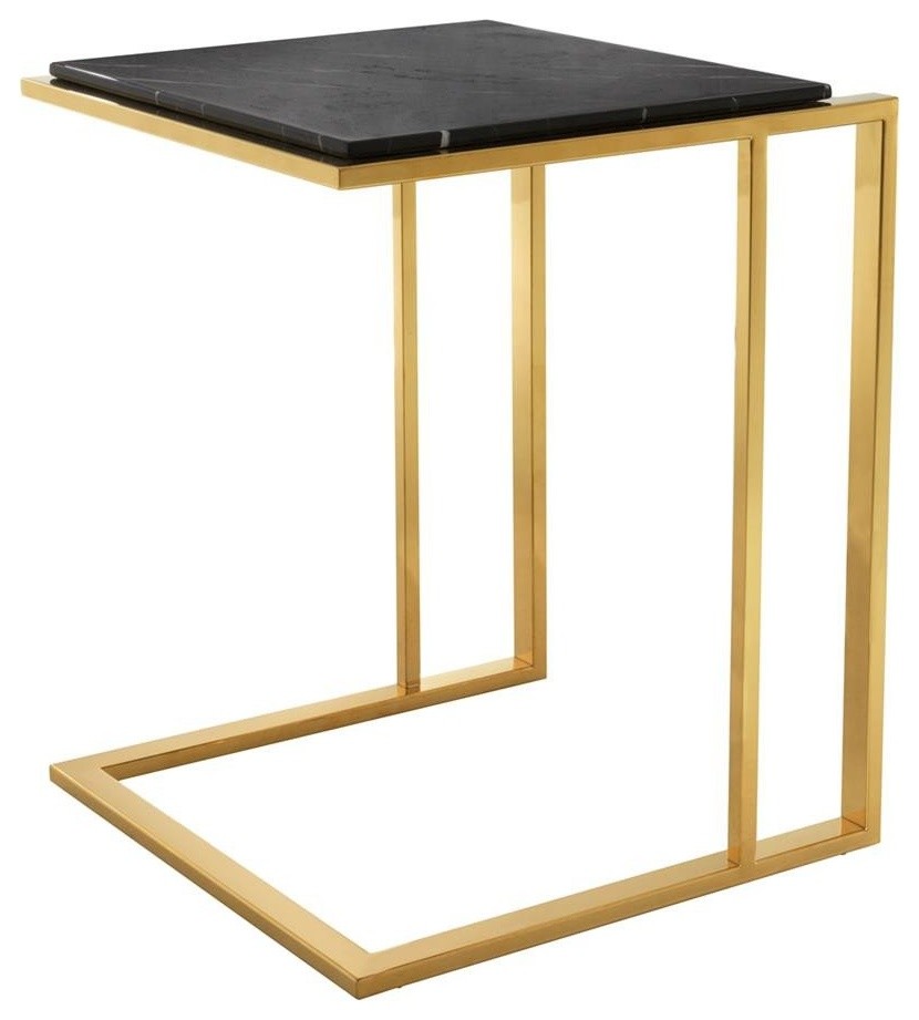 Gold Finish Side Table  Eichholtz Cocktail   Contemporary   Side Tables And End Tables   by Oroa   Distinctive Furniture  Houzz