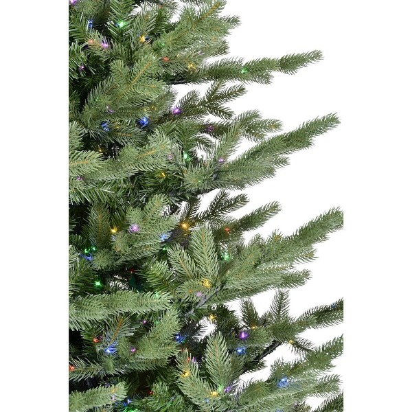 Fraser Hill Farm 7.5ft. Foxtail Pine Artificial Christmas Tree with Multicolor Fairy LED Lights and Remote Control