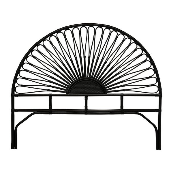 Black Rattan Headboard - - 35866926