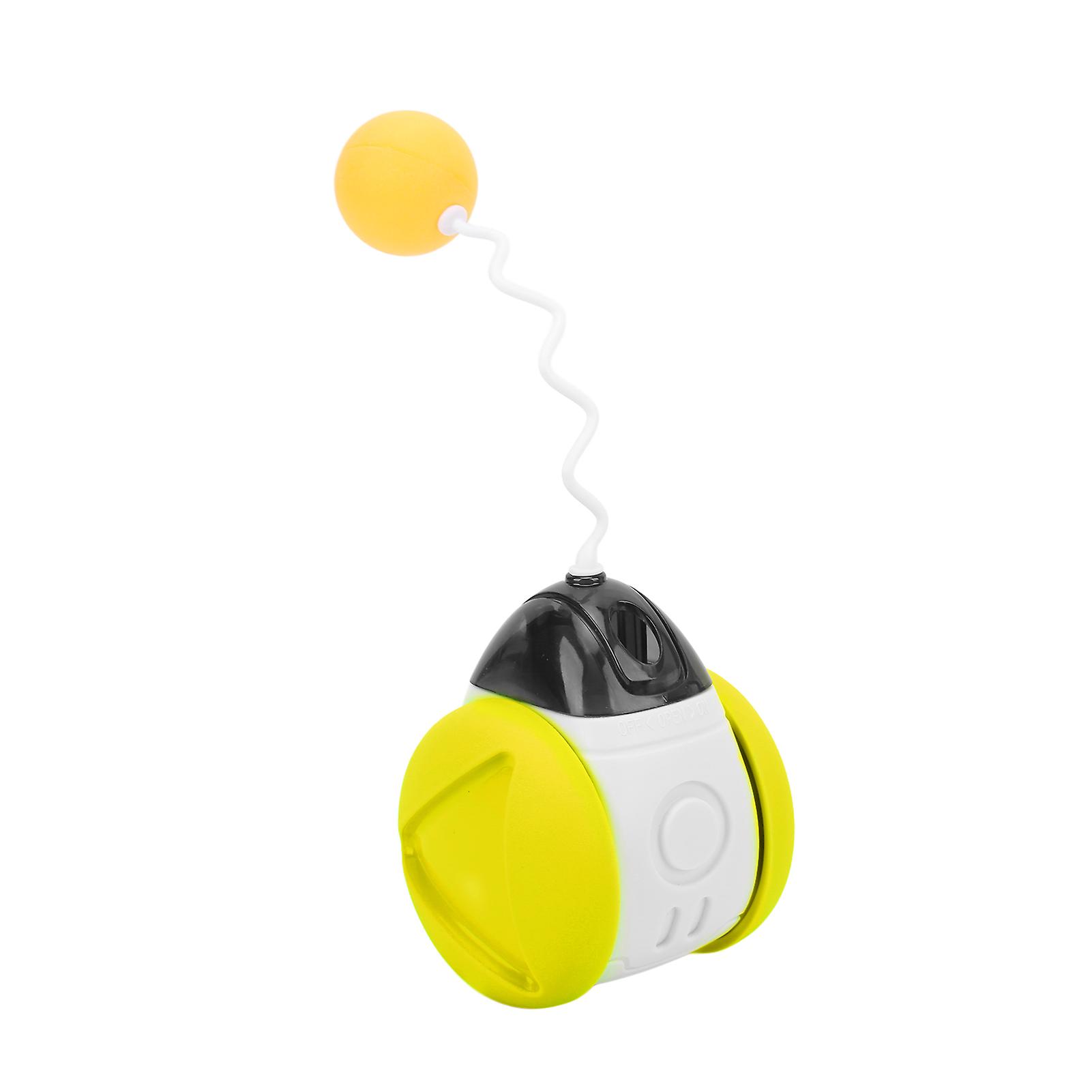 Cat Balance Car Chasing Toys Automatic Self Rotating Cat Interactive With Catnip Wand For Indoor Catsyellow