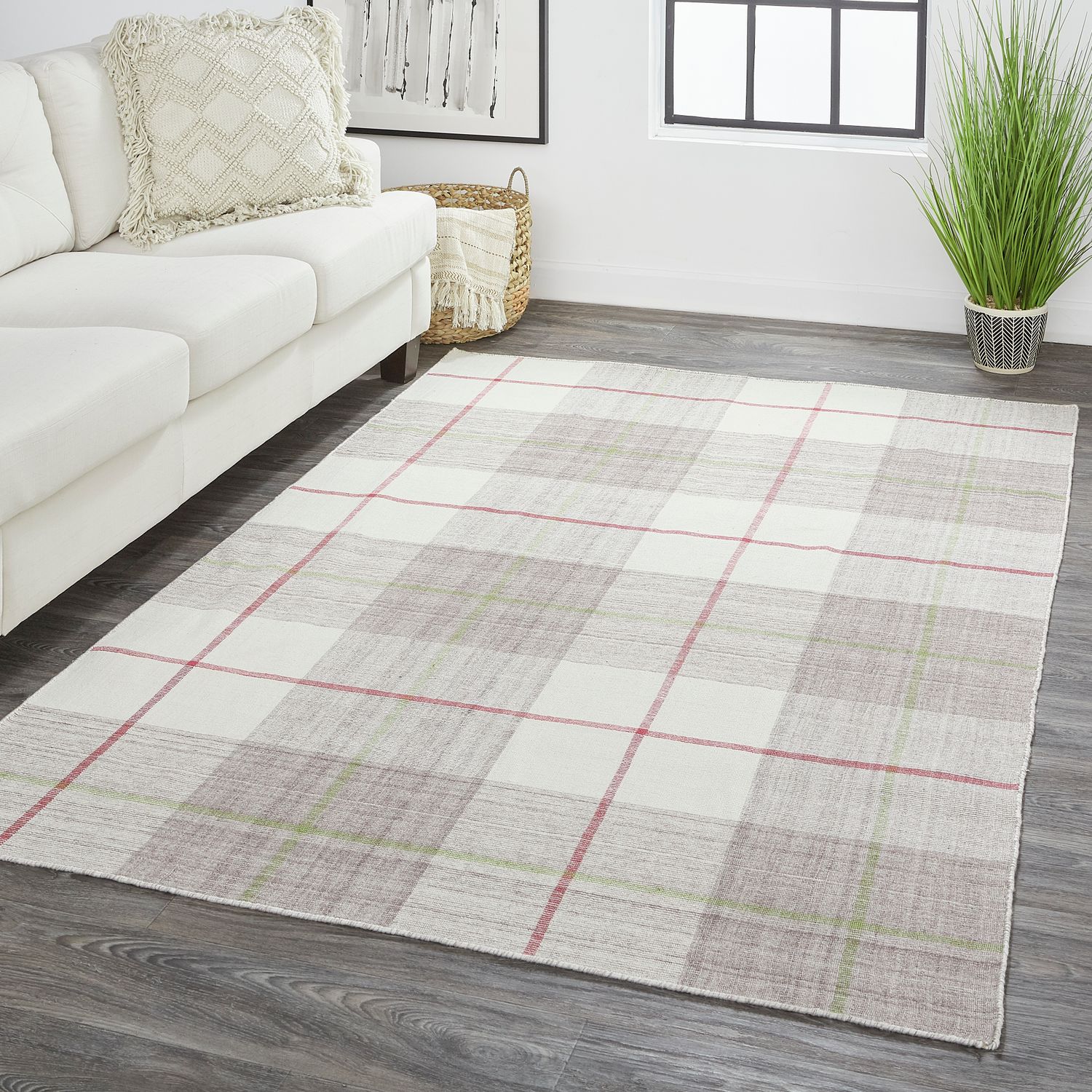 Moya Flatweave Tan and Brown Rug by BD Fine