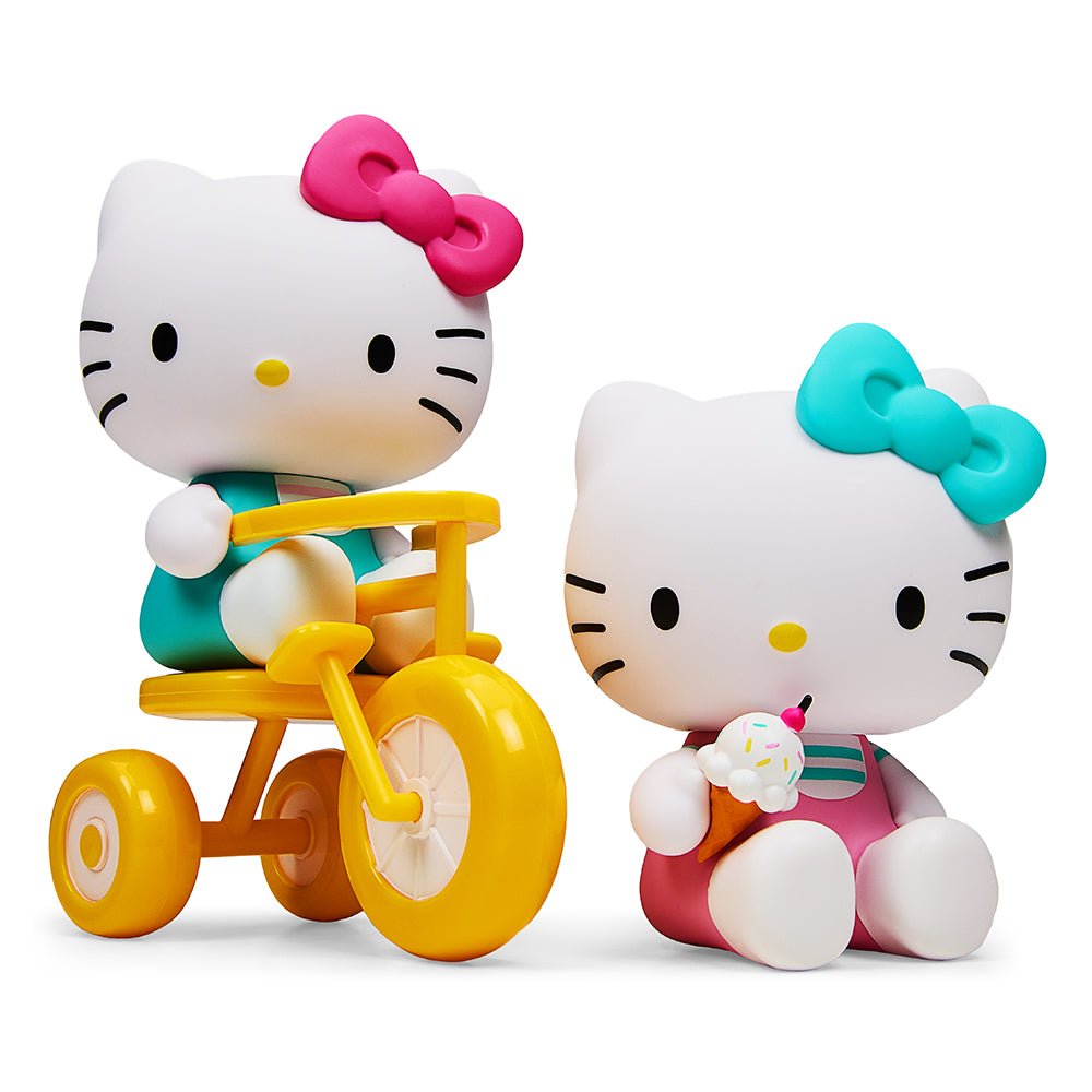 Hello Kitty® Tricycle and Ice Cream Play Theme 4.5” Vinyl Figure 2-Pack Set by Kidrobot