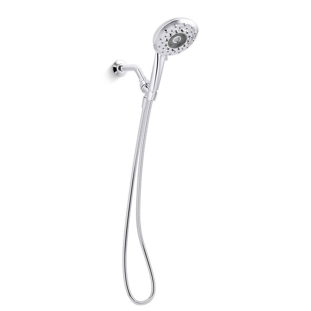 KOHLER Rally 6-Spray 5.7 in. Single Wall Mount Handheld Adjustable Shower Head in Polished Chrome K-R21498-G-CP