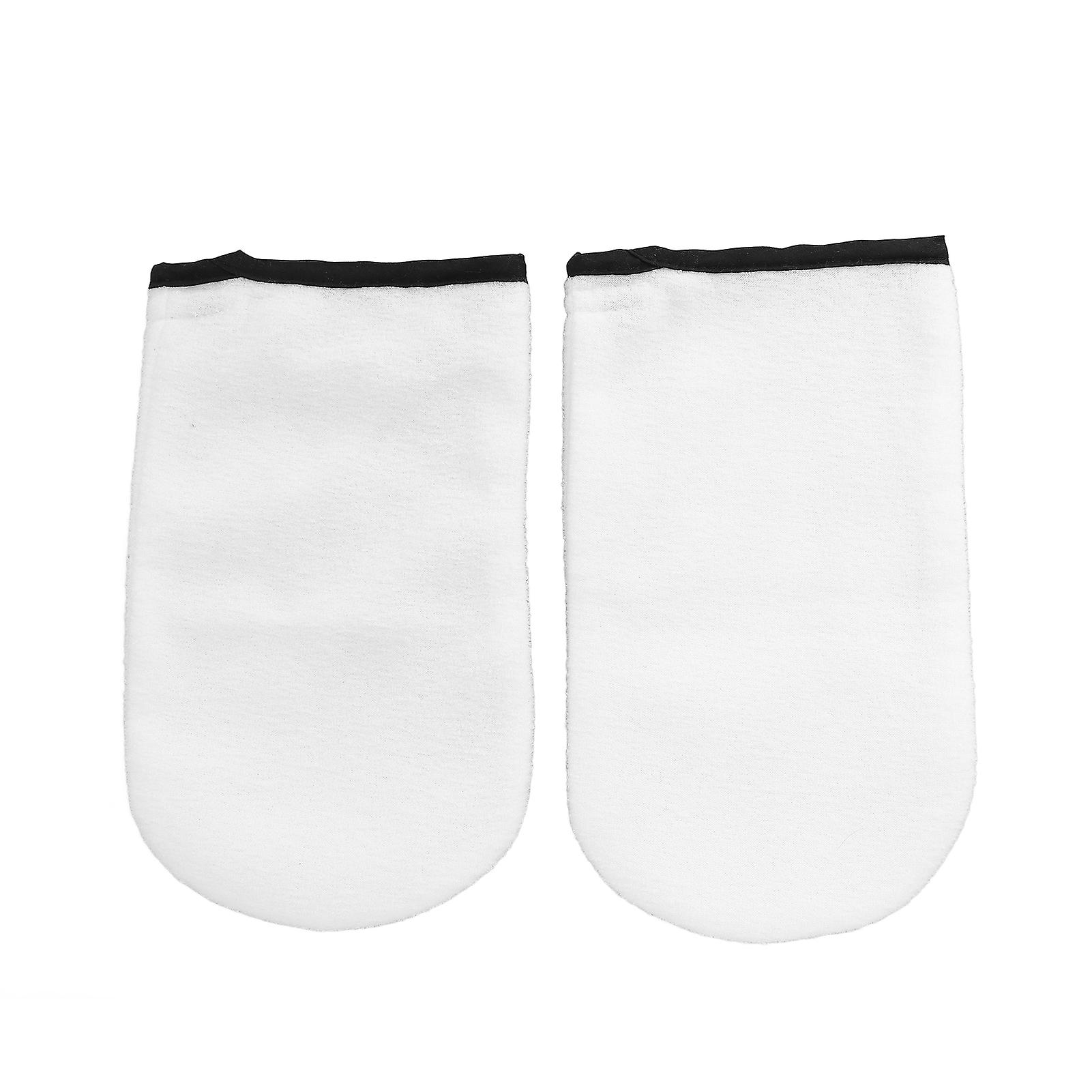 2pcs Paraffin Wax Gloves Pure Cotton Promote Absorption Hot Wax Hand Therapy Spa Gloves White