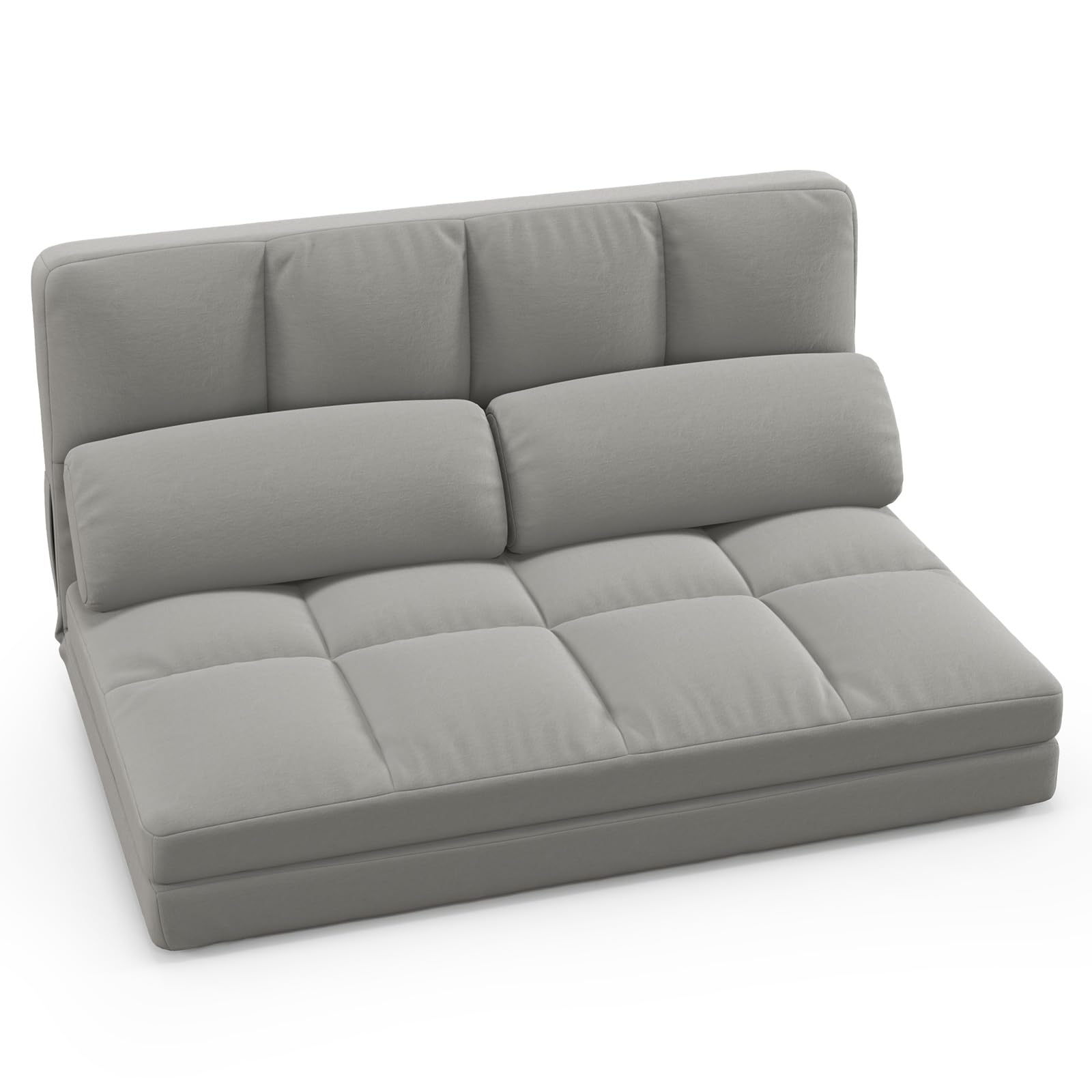 Giantex Floor Sofa Bed with 2 Pillows, Convertible Sofa Couch