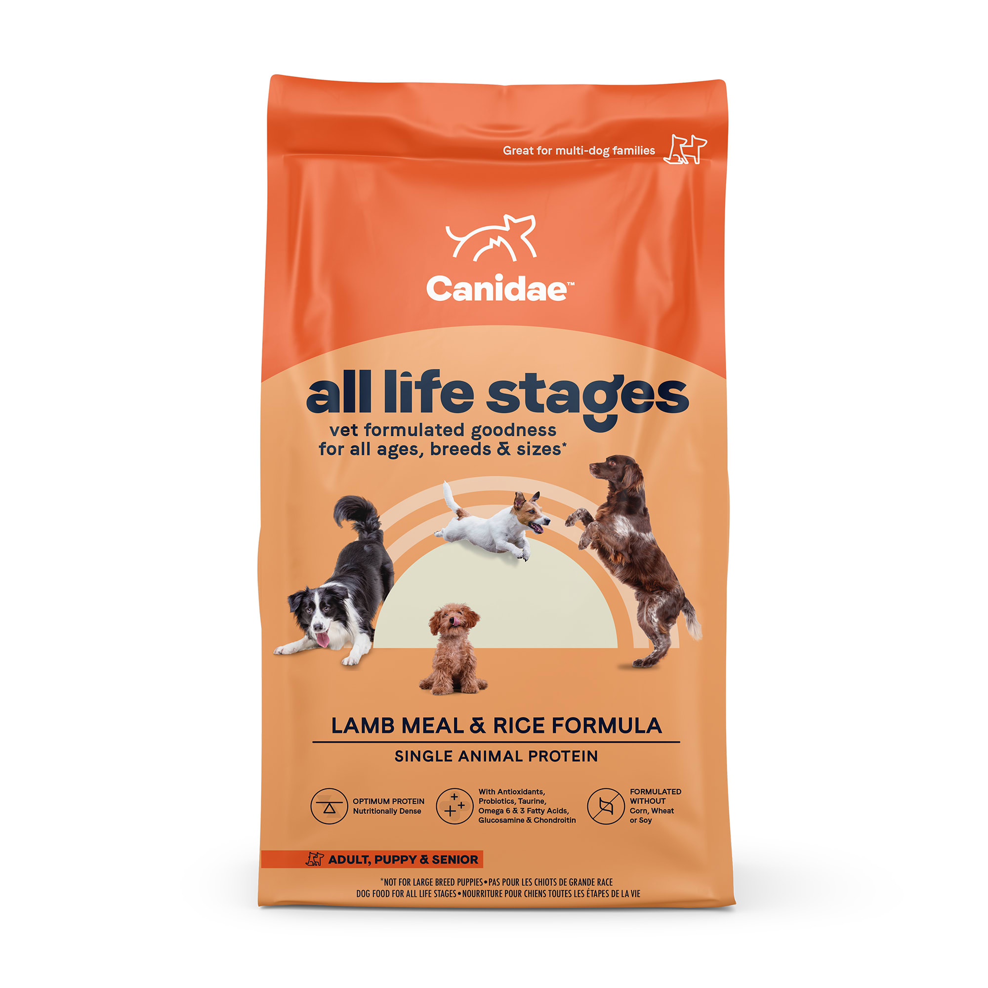 Canidae All Life Stages Lamb Meal  Rice Formula Dry Dog Food， 30 lbs.