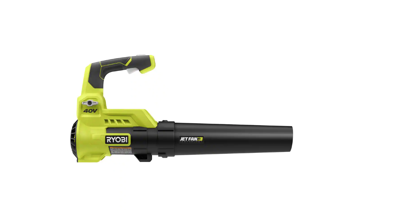 RYOBI RY40408BTLVNM 40V 110 MPH 525 CFM Cordless Battery Variable-Speed Jet Fan Leaf Blower (Tool-Only)