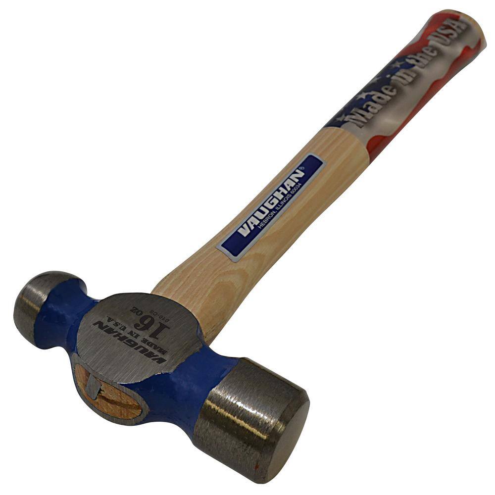 Vaughan 16 oz. Ball-Peen Hammer with 13.75 in. Hardwood Handle TC016