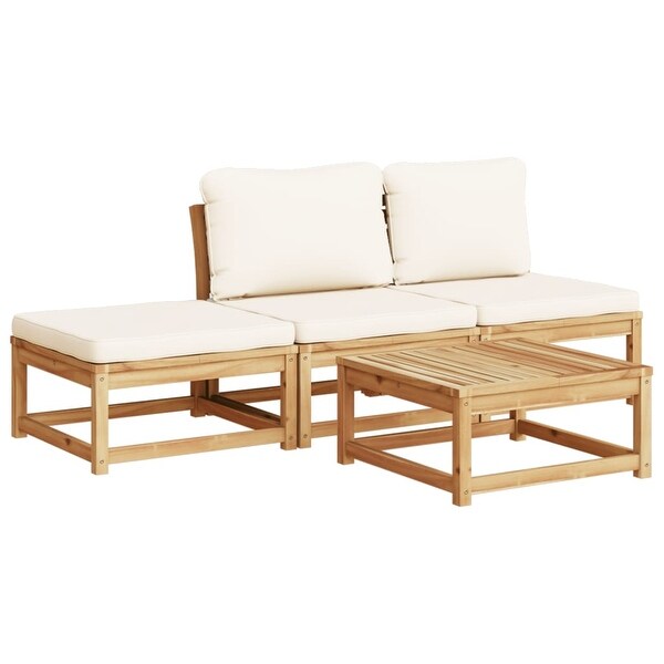 vidaXL Patio Sofa with Cushions 2Seater Outdoor Loveseat Solid Wood Acacia