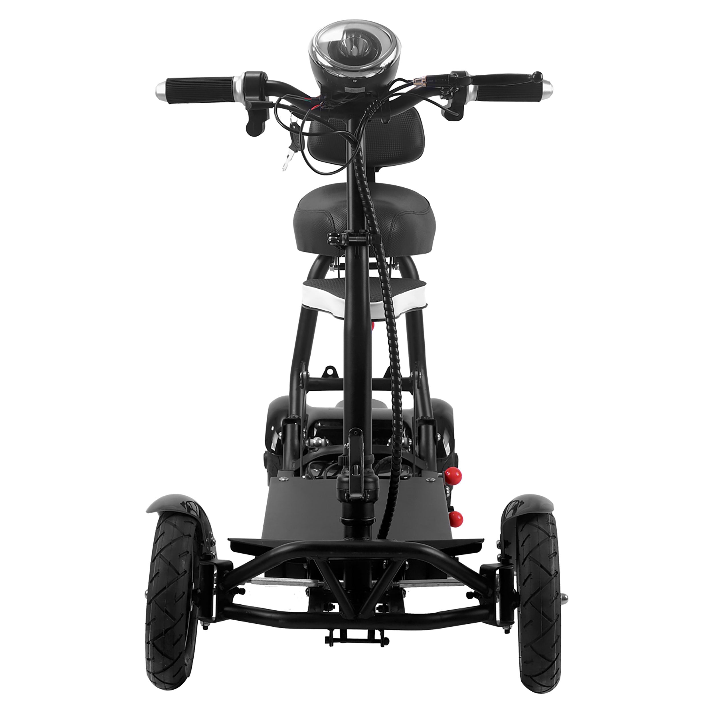 Smart Electric Scooter with Child Seat, 4 Wheels All Surfaces Easy Travel