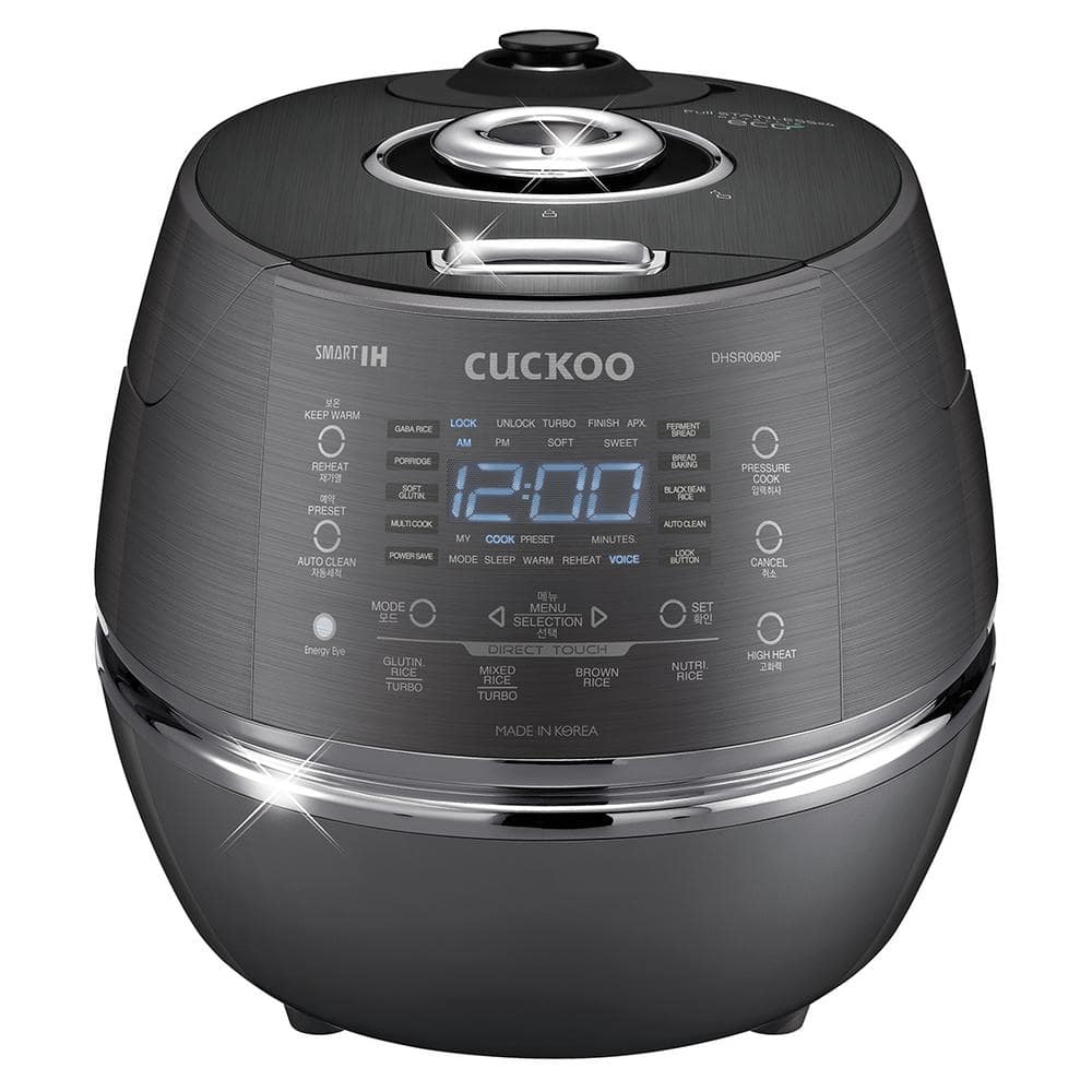 Cuckoo 6-Cup Induction Heating Pressure Rice Cooker in Dark Gray CRP-DHSR0609FD