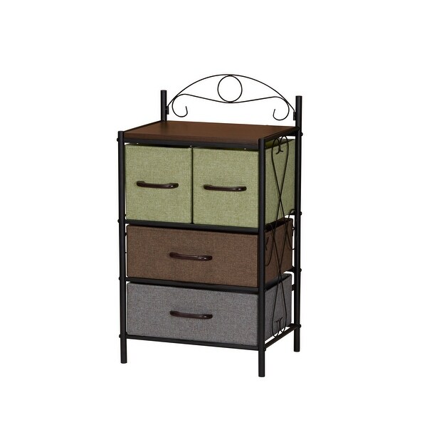 Household Essentials 4-Drawer Side Table