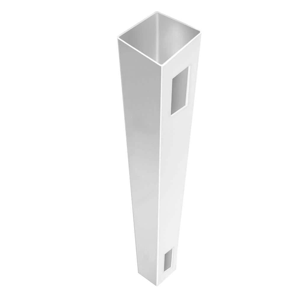 Barrette Outdoor Living 5 in. x 5 in. x 7 ft. White Vinyl Routed Fence End/Gate Post 73014885