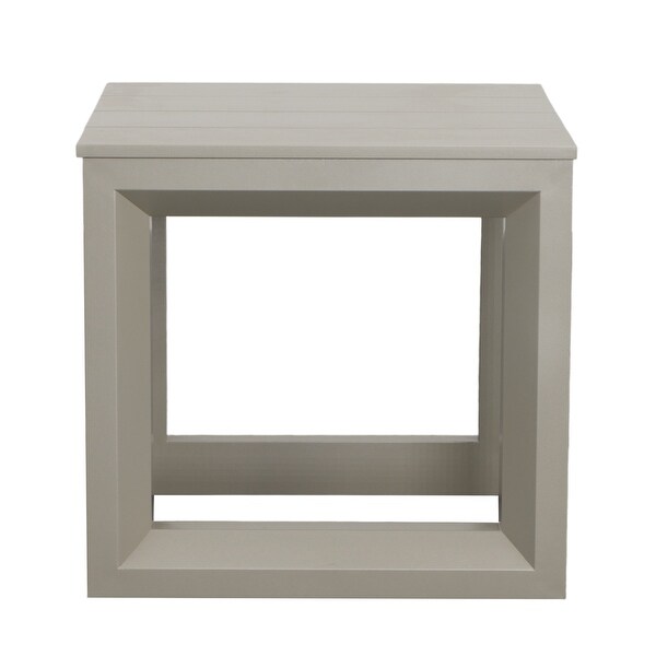 21.3 in. Aluminum modern End Table for Outdoor Yard