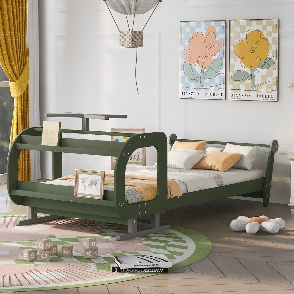 Unique Plane Style Platform Twin Bed with Rotatable Propeller