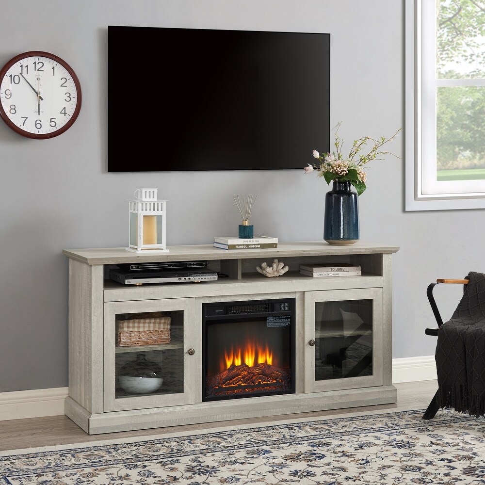 Livingroom Fireplace TV Console with 18\