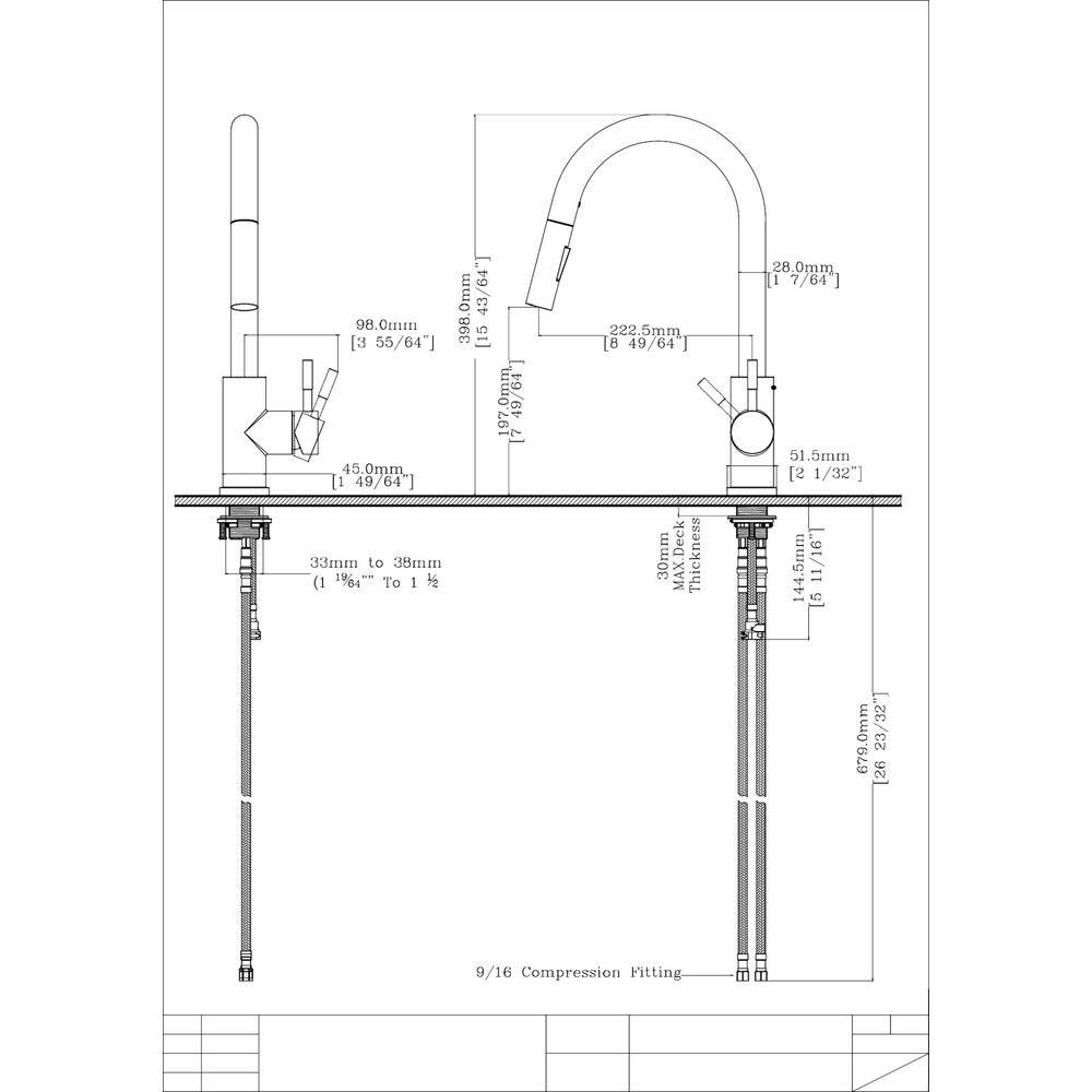 Satico Amuring Single Handle Pull Out Sprayer Kitchen Faucet with cUPC Certification in Matte Black XL8800F