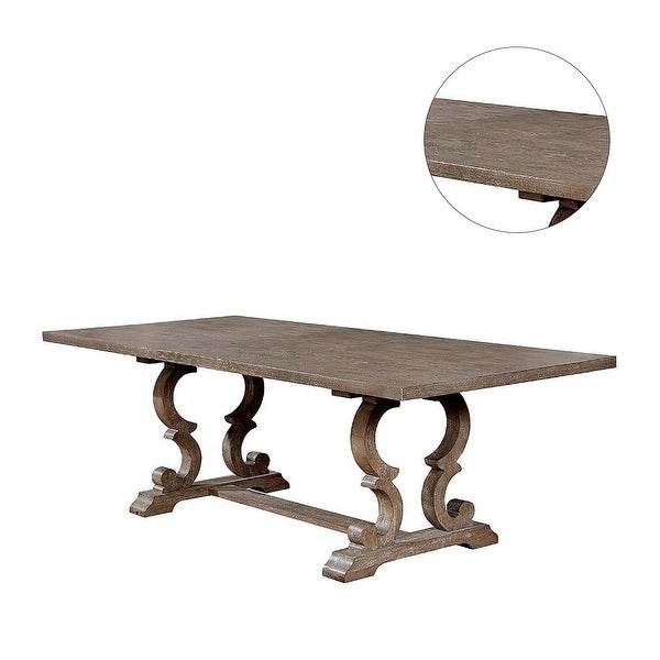 Wooden Dining Table in Rustic Natural Tone