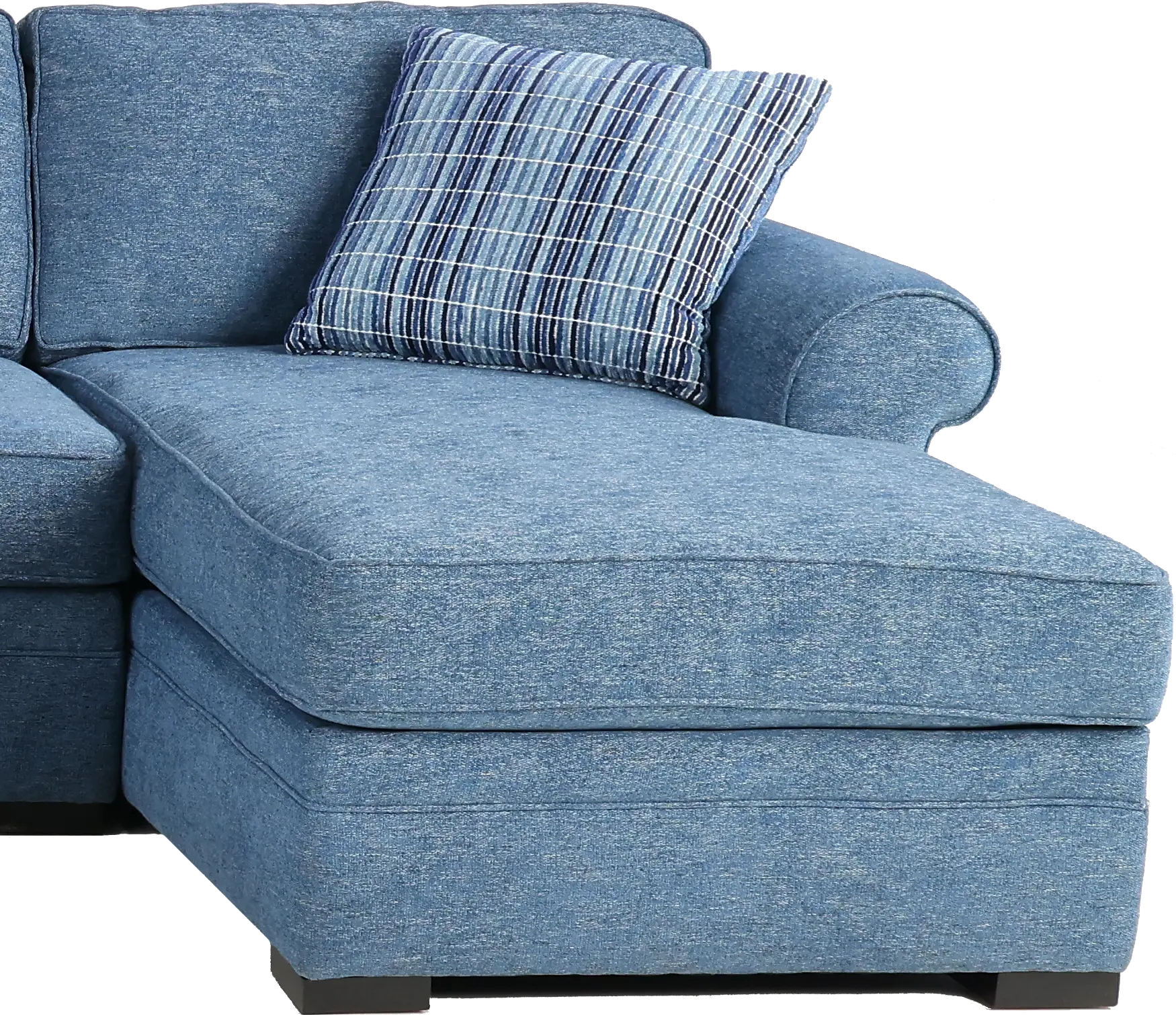 Orion Blue 4 Piece Curved Sectional