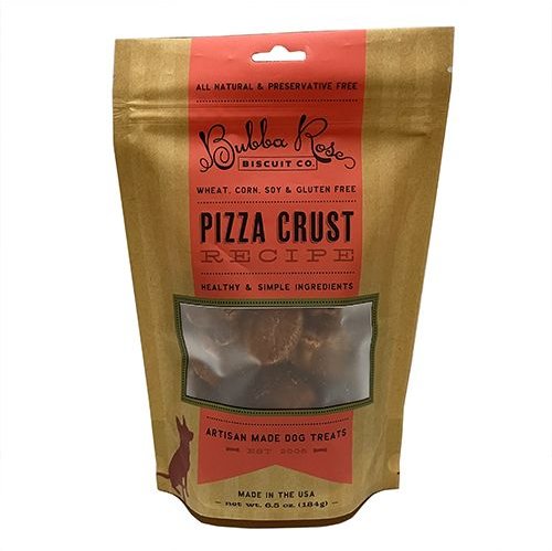 Bubba Rose Biscuit Co. Pizza Crust Dog Treats， 6.5-oz bag