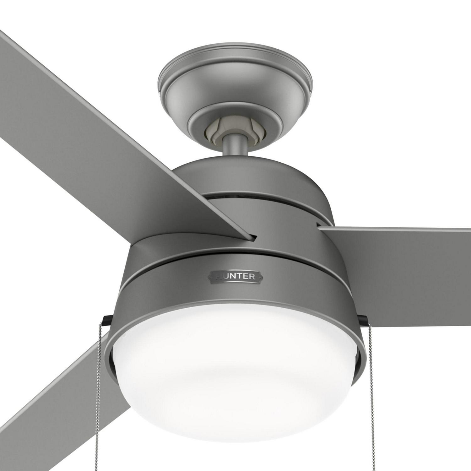 Hunter Fan 52 Aker Fresh White Ceiling Fan with LED Light and Pull Chain