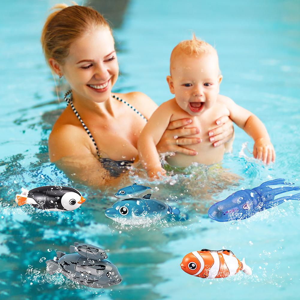 Baby Bath Toy Children Electric Bath Toys Baby Floating Bathtub Toy Toddler Swimming Bath Toys Baby Sea Animals Water Playing Toys Waterproof