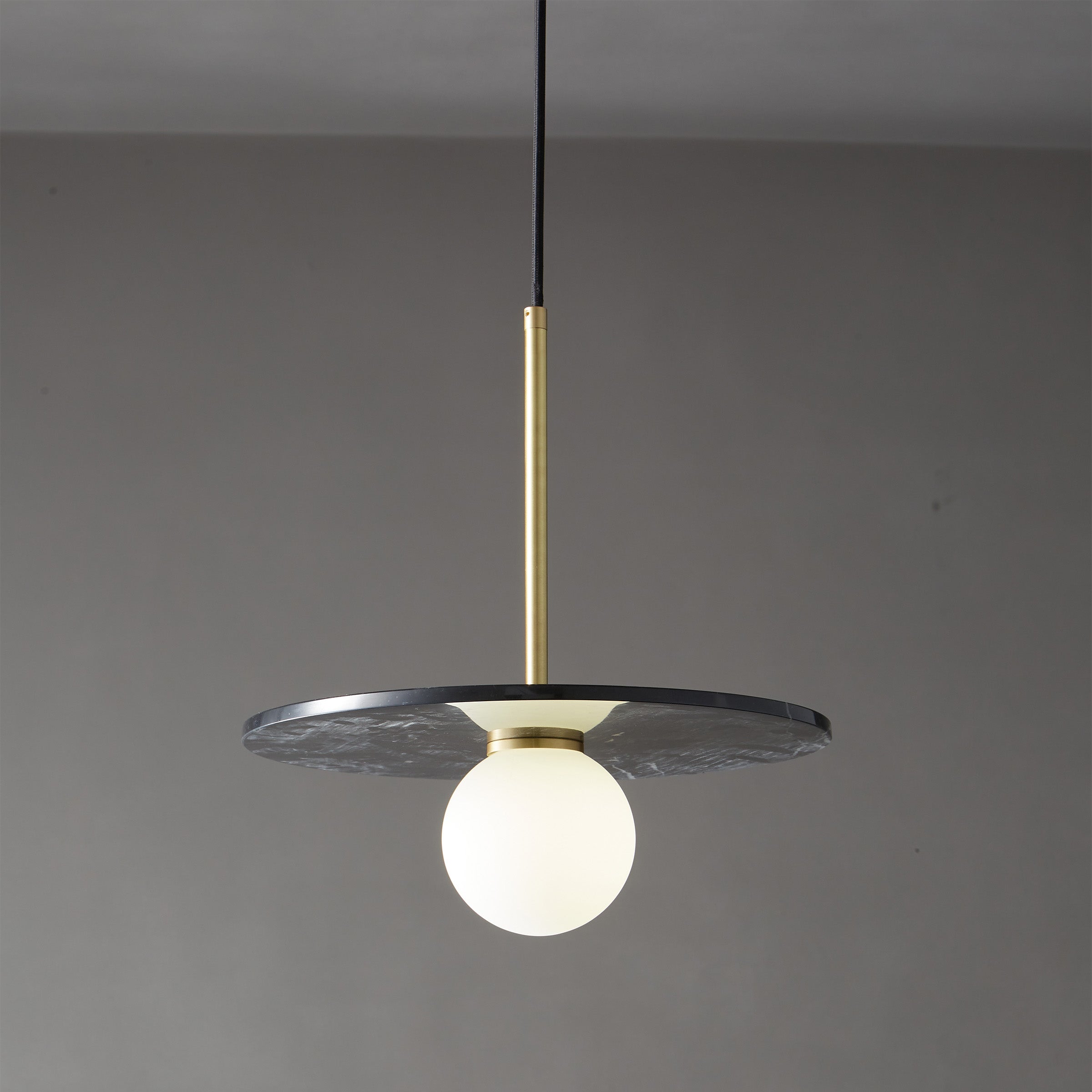 Black Marble Pendant Lamp  7703S1-Bk