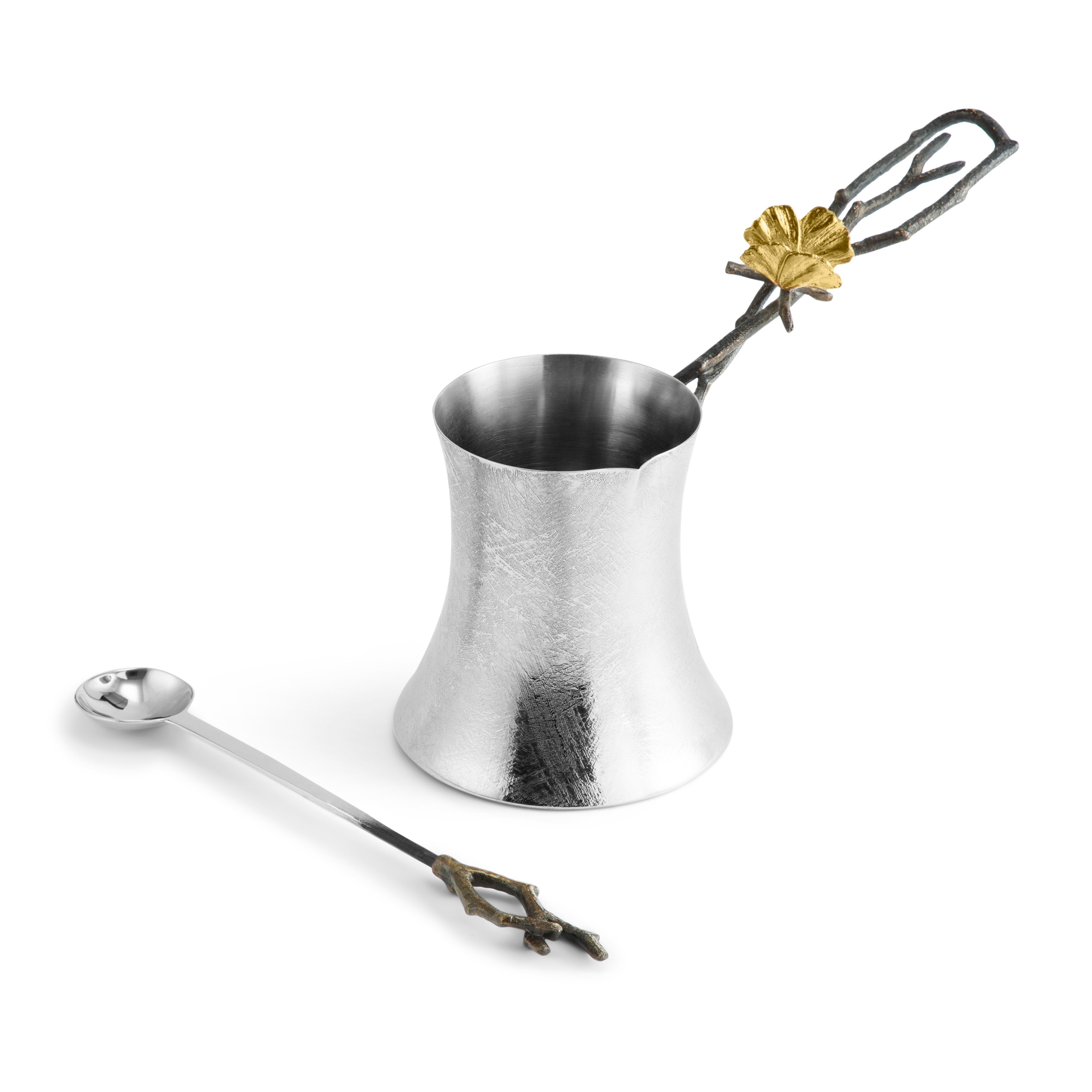 Butterfly Ginkgo Coffee Pot with Spoon