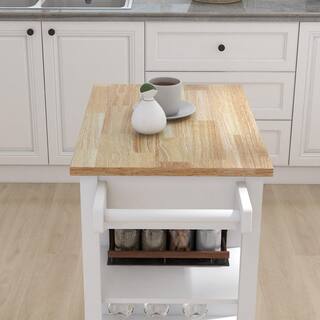 wetiny White Kitchen Island 868W28235382