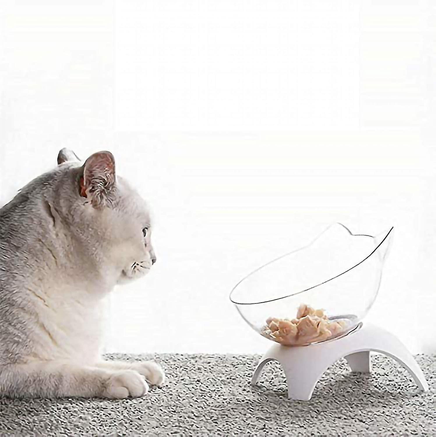 Born Pretty 15elevated Cat Food Bowls With Silicone Pet Mat， Plastic Bowl With Stand