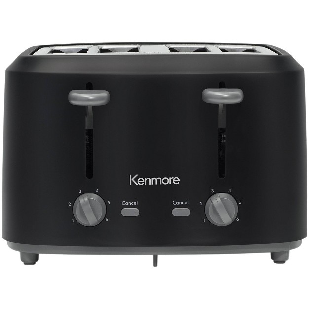 Kenmore 4 slice Toaster With Dual Controls Matte Black