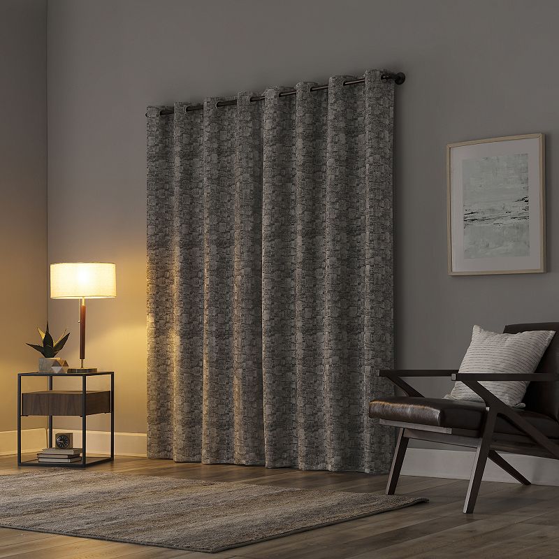 Scott Living Osaka Inverted Brushstrokes Cotton Blend 100% Blackout Grommet Window Curtain