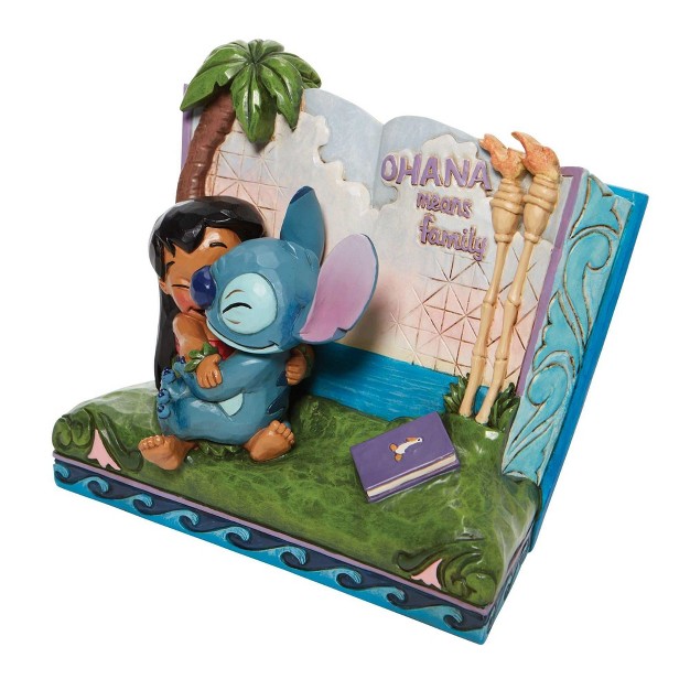 Jim Shore Ohana Means Family One Figurine 5 75 Inches Lilo amp Stitch Story Book 6010087 Resin Blue