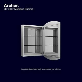 KOHLER Archer 20 in. x 31 in. Recessed or Surface Mount Soft Close Medicine Cabinet with Mirrored Door R79222-NA