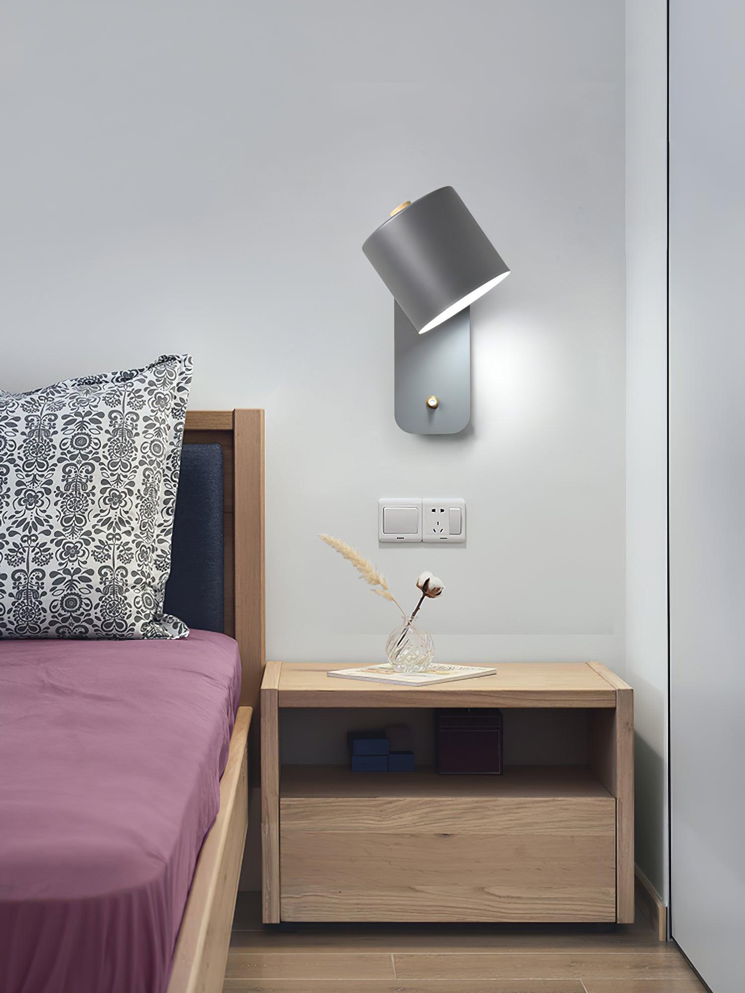 Rotatable Cylinder Plug-in Wall Lamp