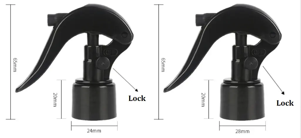 Wholesale Mouse Shape China 24/410 28mm Black Pump Hand Cosmetic Trigger 28/410 Mini Plastic Trigger Sprayer