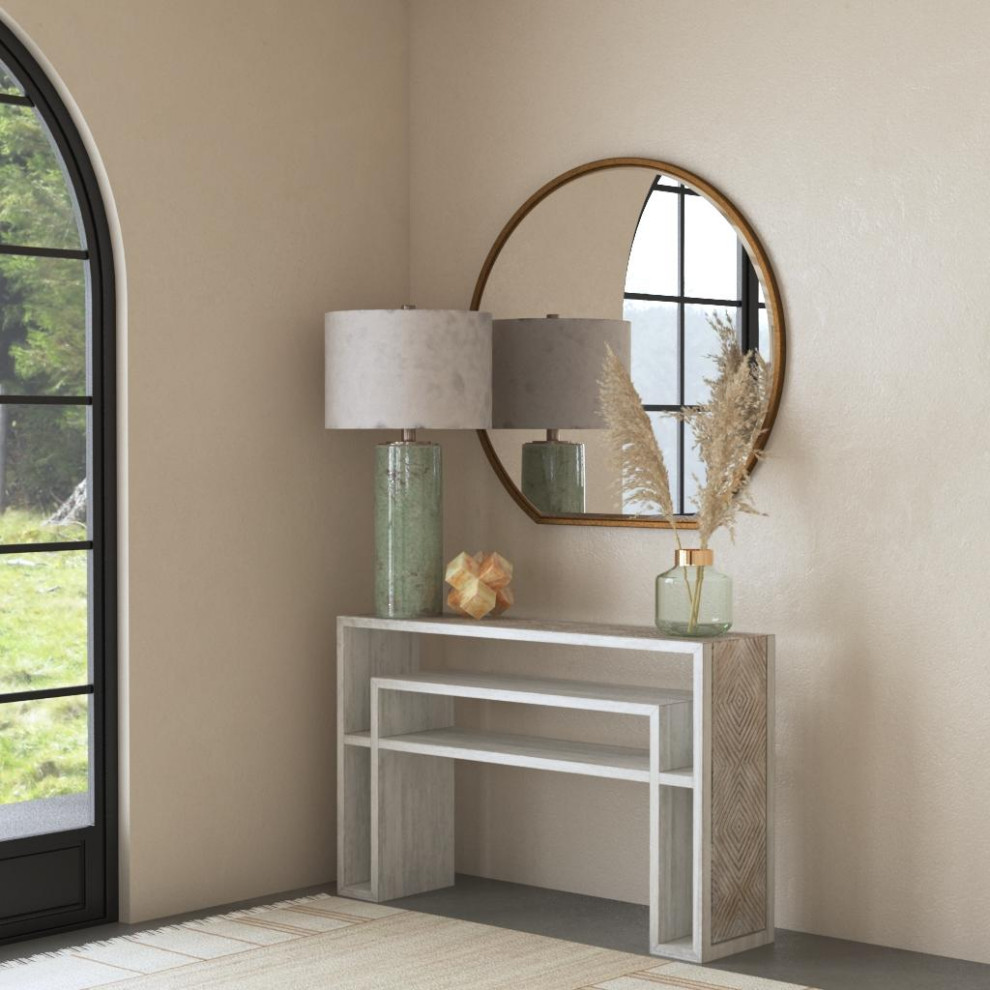 Uttermost Genara Bone White Carved Console Table   Farmhouse   Console Tables   by Hansen Wholesale  Houzz