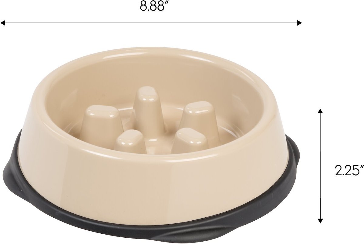 IRIS Non-Slip Rubber Slow Feeder with Raised Bumps Dog and Cat Bowl