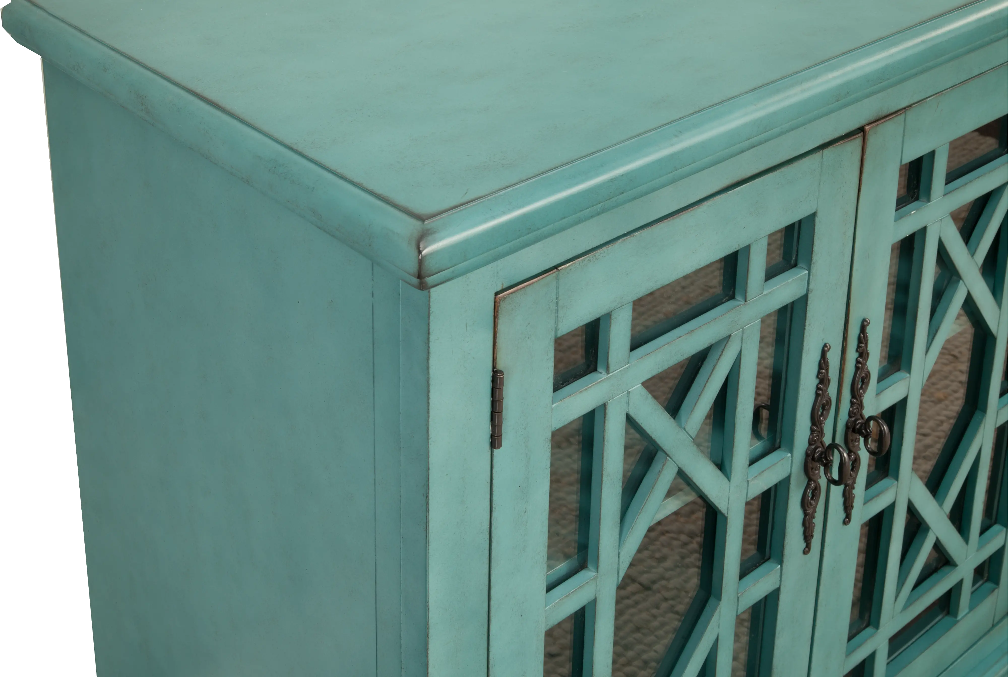 Jules Glam Teal TV Stand