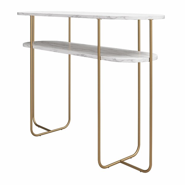 The Novogratz Athena Faux Marble Console Table