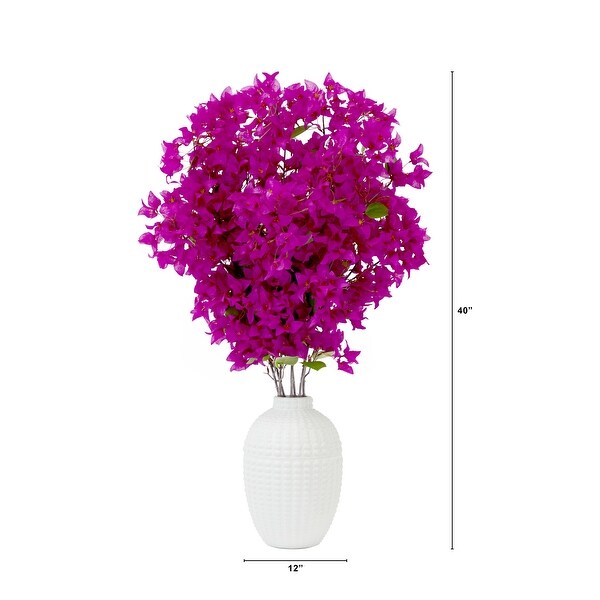 40 Artificial Purple Bougainvillea Arrangement with Vase