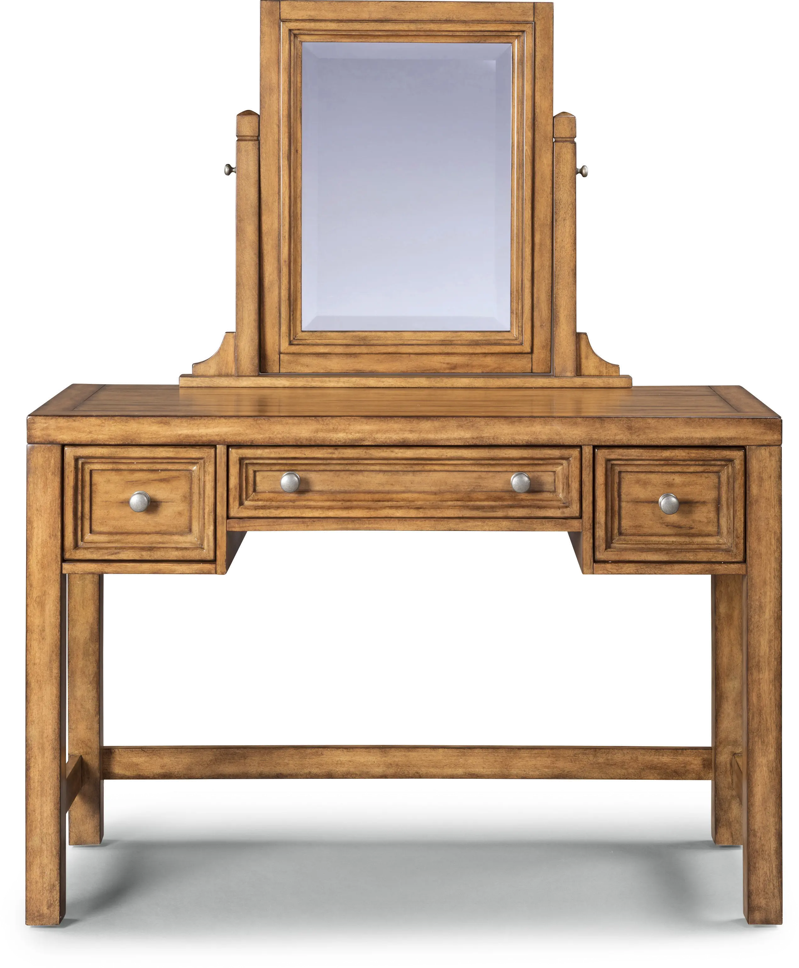 Contemporary Toffee Brown Vanity with Mirror - Sedona