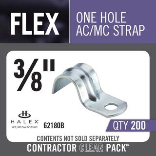 Halex 38 in. Standard Fitting Flexible Metal Conduit (FMC) 1-Hole Straps (200-Pack) 62180B