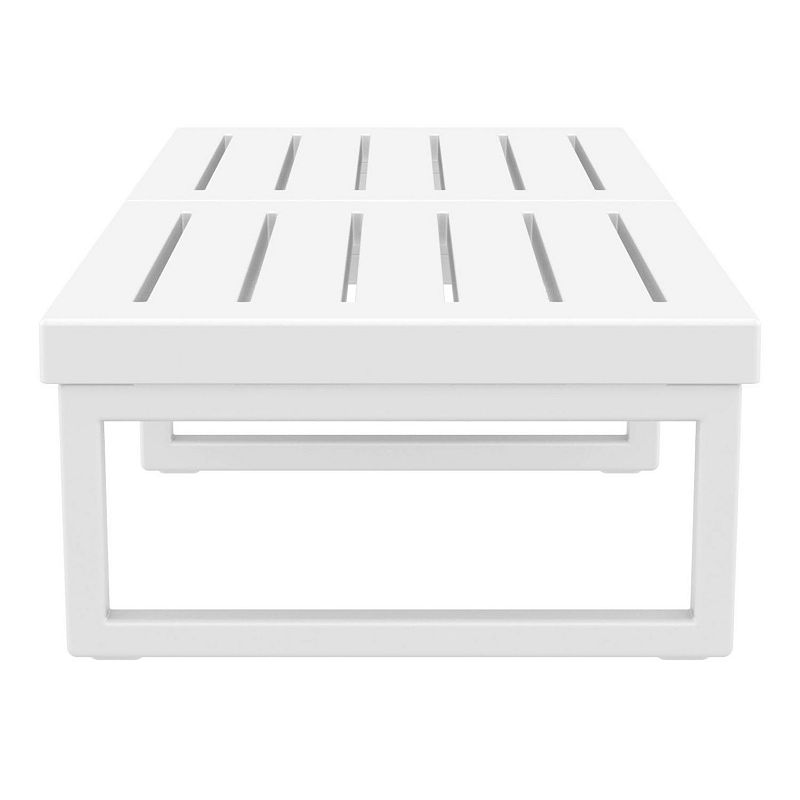 51 White Patio Rectangular Lounge Coffee Table