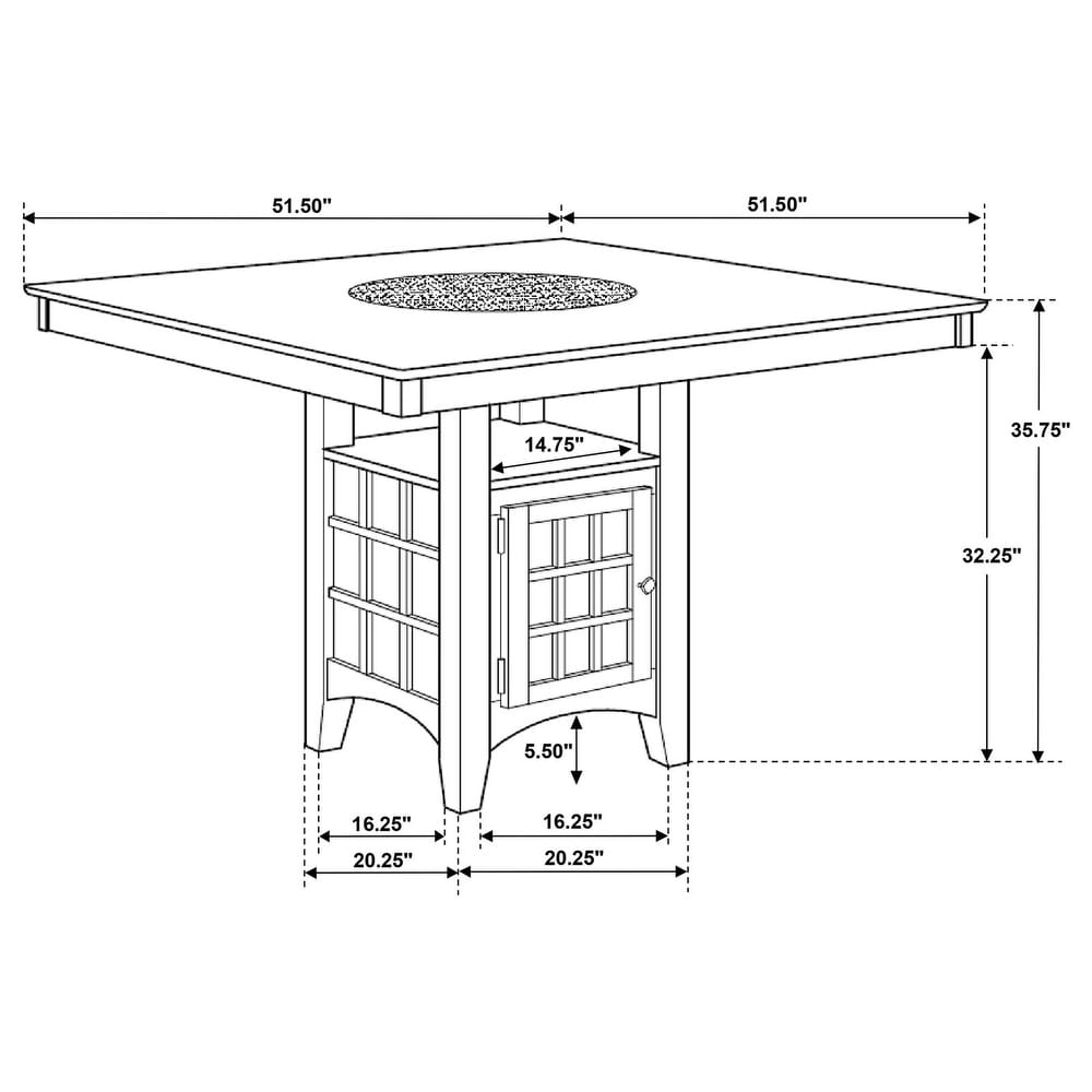 Coaster Furniture Clanton Square Counter Height Dining Set Cappuccino