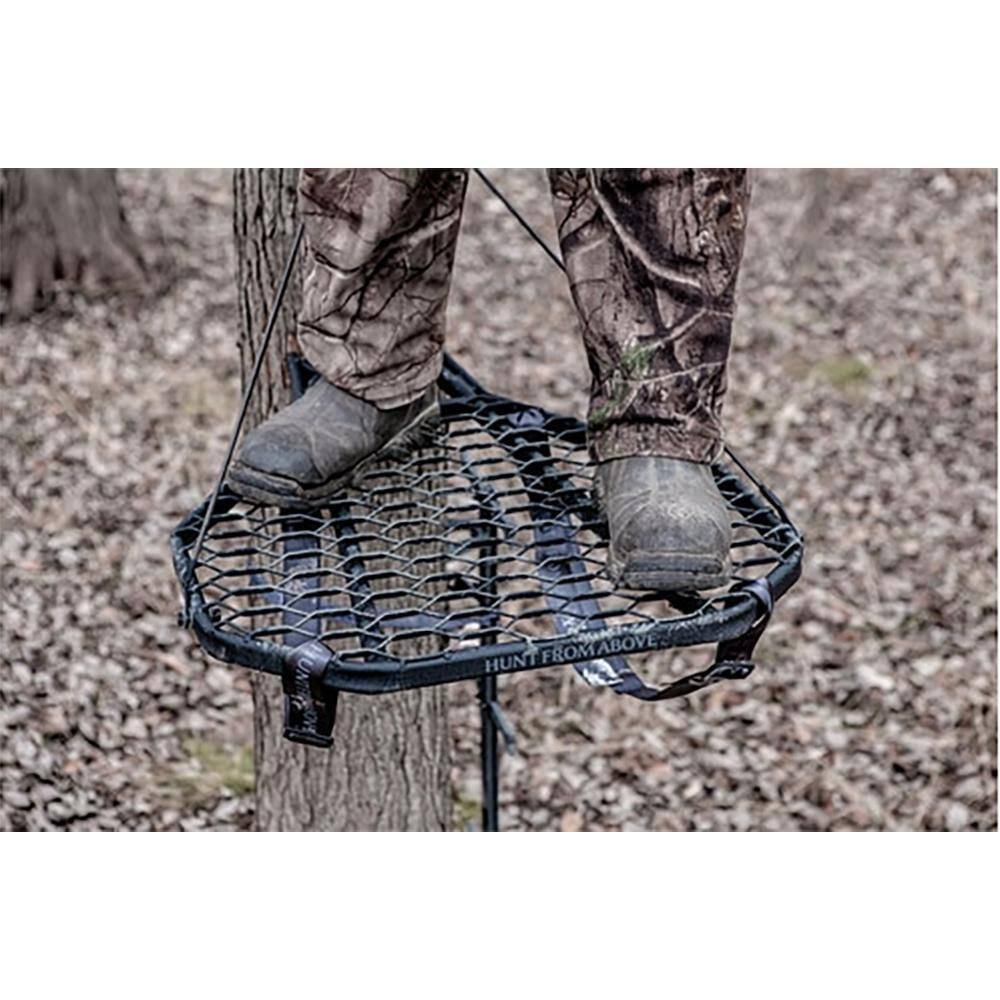 HAWK COMBAT Durable Steel Hunting Treestand and Full-Body Safety Harness (2-Pack) 2 x HWK-2000-MF