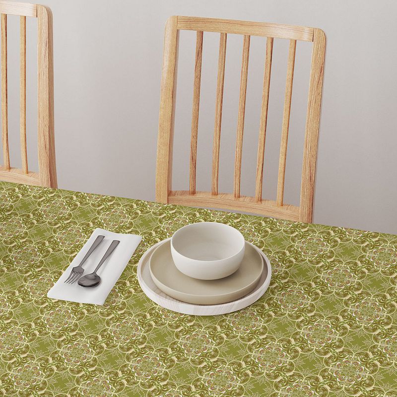 Square Tablecloth， 100% Cotton， 52x52， Floral 149